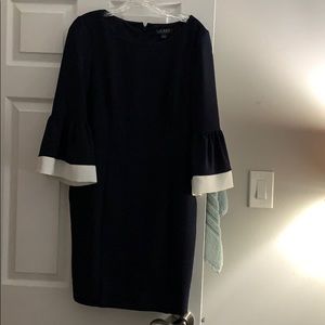 Ralph Lauren- Navy with white bell sleeve.